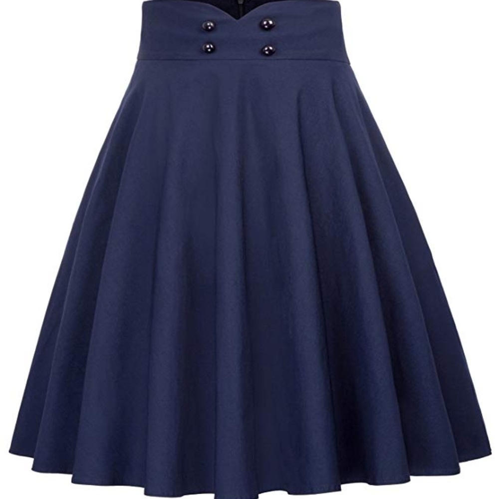 Belle Poque Women's High Waist A-Line Skirt
